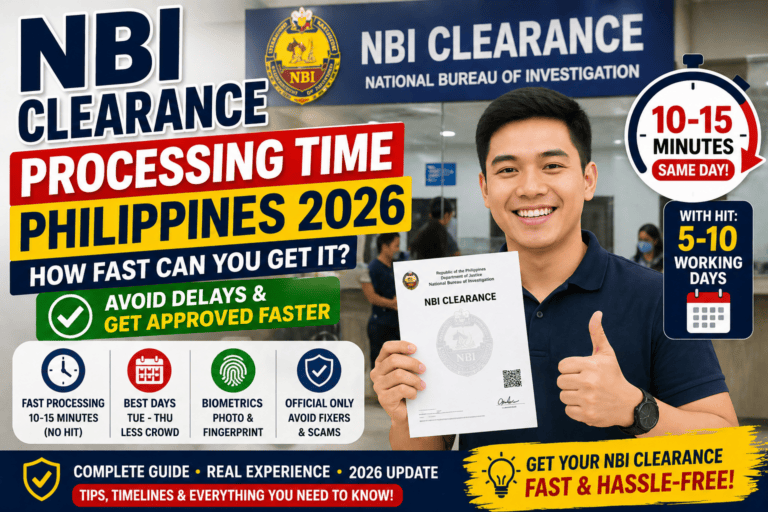 NBI Clearance Processing Time Philippines 2026 How Fast Can You Get It (Avoid Delays & Get Approved Faster)