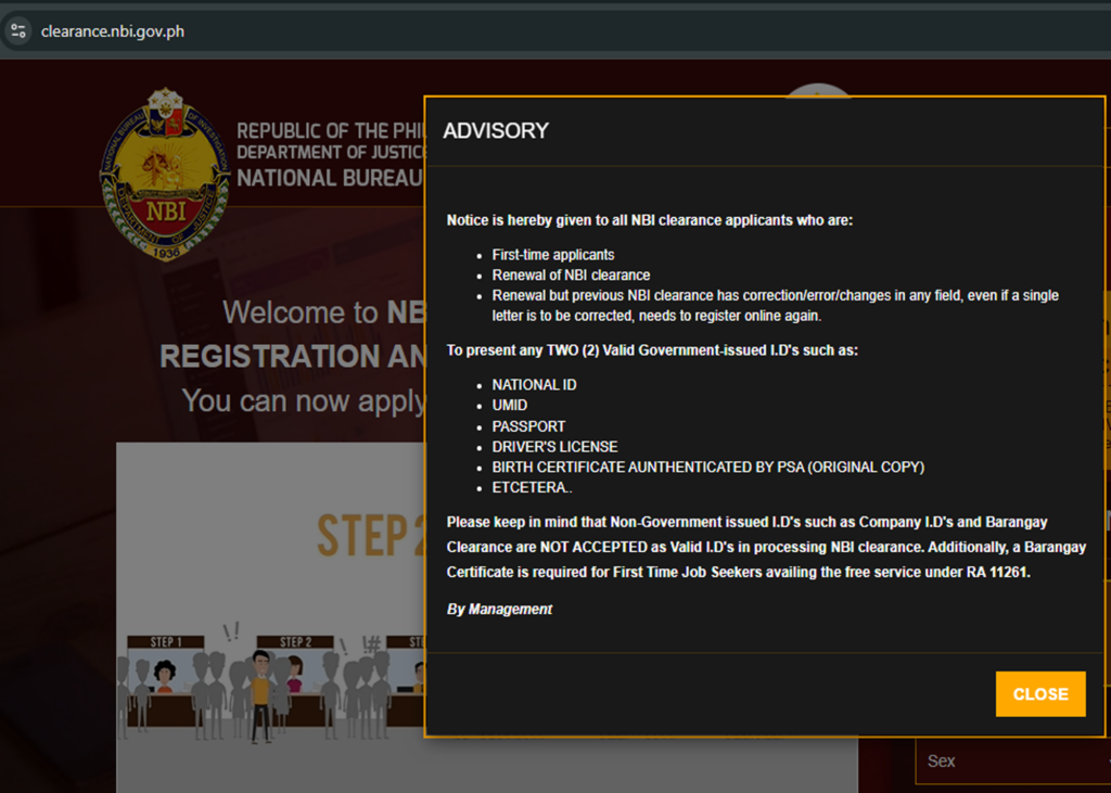NBI Clearance Valid IDs Philippines 2026 Online Check